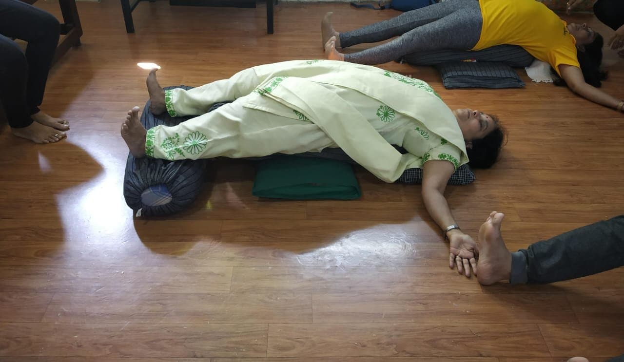 Breath and movement work at AnandTaru